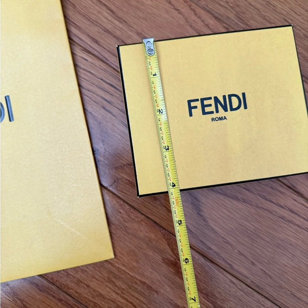 Fendi Gold Shopping Bag with Artistic Tag